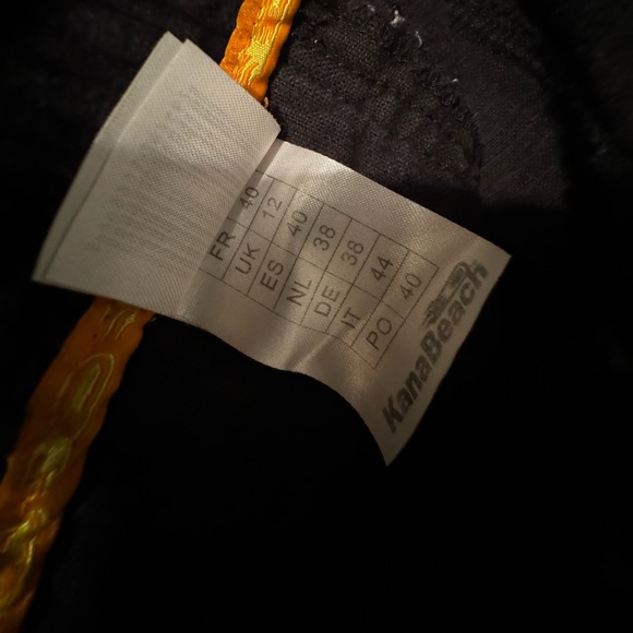 Thick corduroy cropped pants loose black - Picture 2 of 7